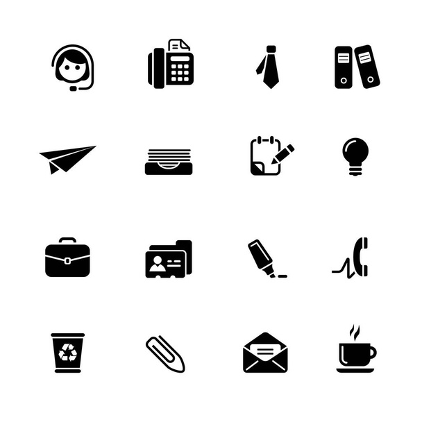 Office & Business / / Black Series - Fekete ikonok webes vagy médiaprojektekhez. - Vektor, kép