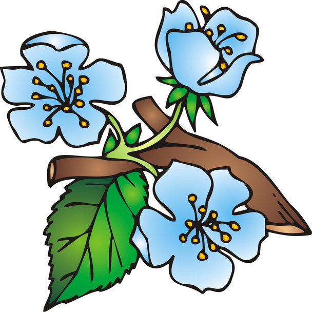 blue flower - Vector, Image