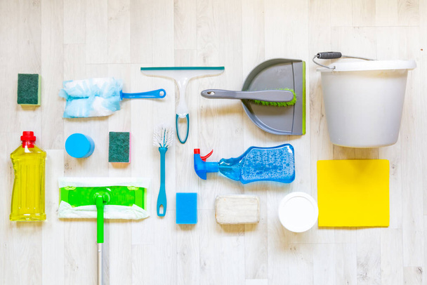 Group of cleaning items - Foto, imagen