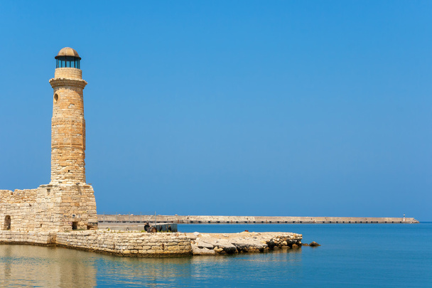 Old lighthouse. Rethymno, Crete, Greece - Φωτογραφία, εικόνα