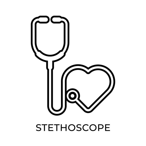 Stethoscope ikon vektor illusztráció. Orvosi sztetoszkóp vektor illusztráció sablon elszigetelt fehér háttér. Stethoscope vektor ikon lapos design honlap, logó, jel, szimbólum, app, UI. - Vektor, kép