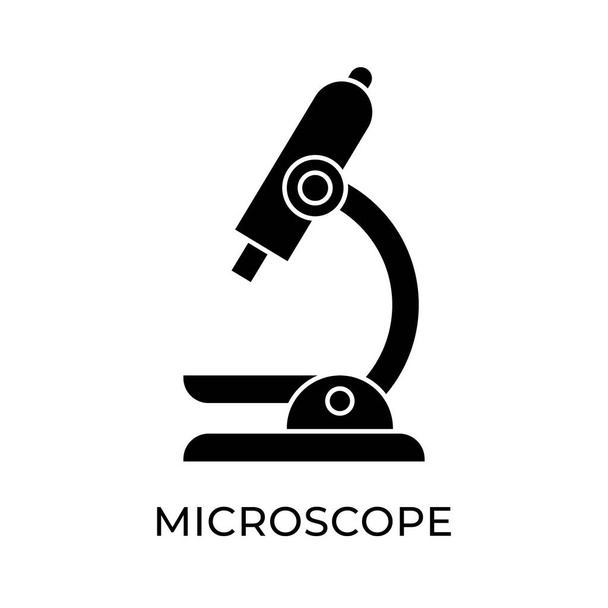 Microscope icon vector illustration. Microscope vector design illustration template isolated on white background. Microscope vector icon flat design for website, logo, sign, symbol, app, UI. - Vector, imagen