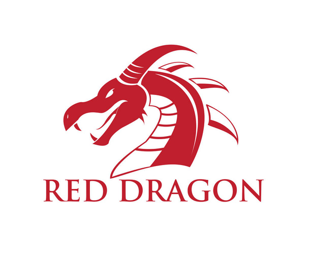 logotipo do projeto do dragão vetor simples
 - Vetor, Imagem