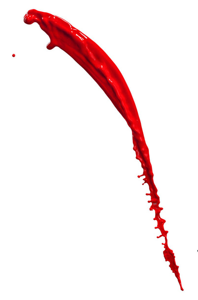 splendid red paint splash isolated on white background - Photo, image