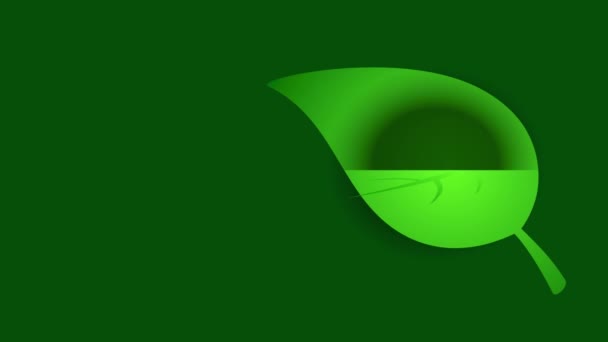 Spring and Scaling Motion of Rippled Curve Internal Ένα πράσινο βλαστάρι από ένα φυσικό ζωτικό οικολογικό προϊόν - Πλάνα, βίντεο