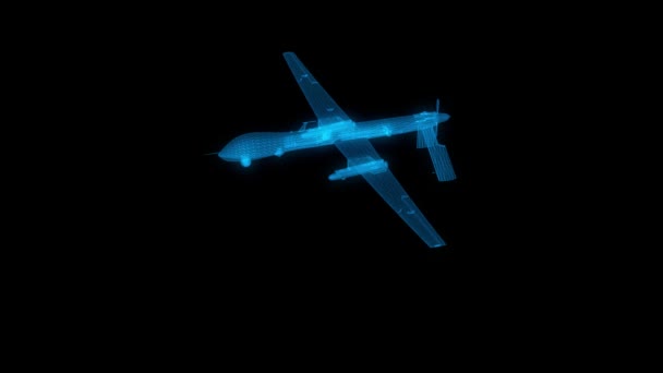 3D Motion Graphics, Flugzeuge im Hologramm Wireframe - Filmmaterial, Video