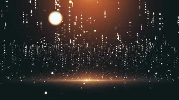 Σωματίδια Glitter, Πτώση Golden Particles Glitter - Πλάνα, βίντεο