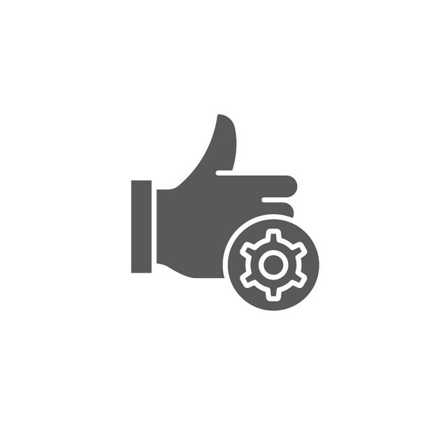 Thumb up vitesse vecteur icône symbole isolé sur fond blanc
 - Vecteur, image