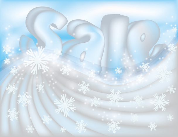Winter sale greeting card, vector illustration - ベクター画像