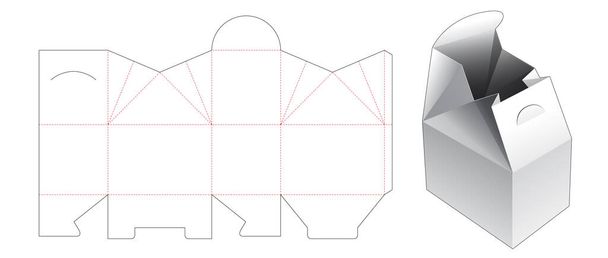 Falthaus geformte Verpackung gestanzte Schablone - Vektor, Bild