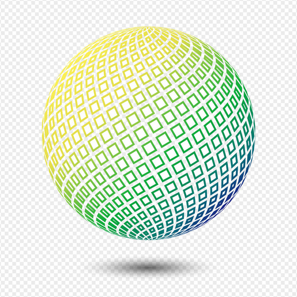 Vektor gömb gömb ikon elszigetelt fehér háttér - Vektor, kép