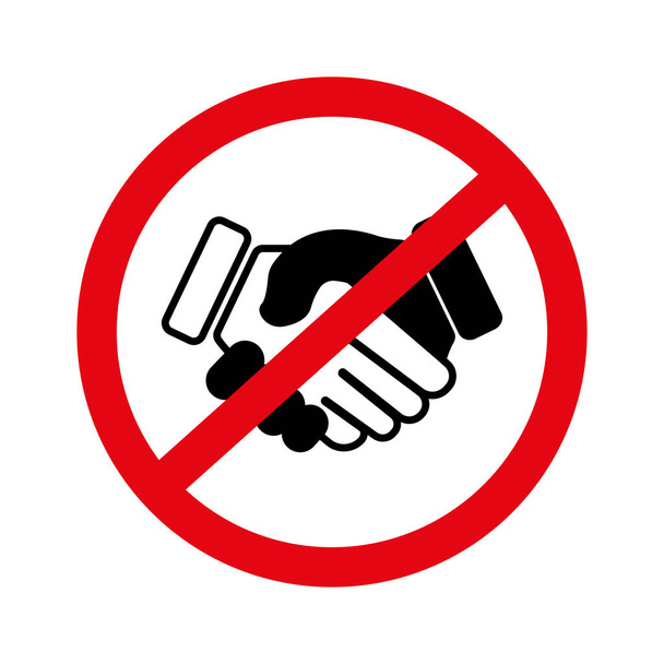 symbol don't shake hands to avoid covid-19. Design template vector - Vector, Image