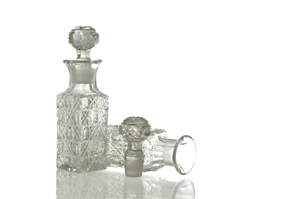 két dekoratív üveg kancsó és dugó - Fotó, kép