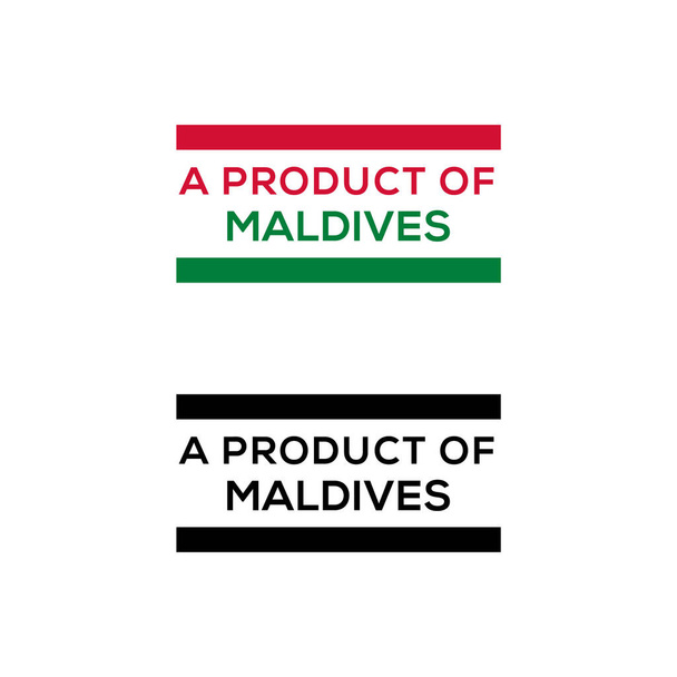 a product of Maldives stamp or seal design vector download - Vector, Image