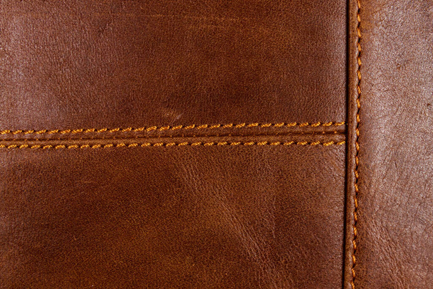 Textura de cuero marrón para fondo
 - Foto, Imagen