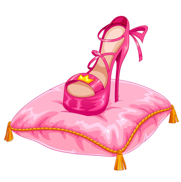 Stylish princess shoe - Vector, Imagen