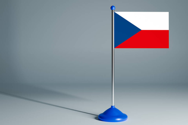3D vykreslování realistické národní vlajky Czce - Fotografie, Obrázek