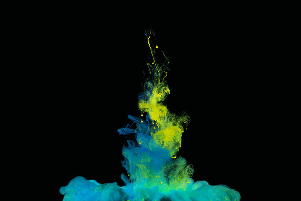 Splash of paint. Abstract background.The colorful dye in the water. Abstract. background. Wallpaper. Concept art - Foto, Bild