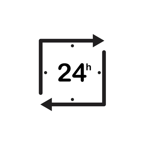 24 Saat simge vektör çizim şablonu - Vektör, Görsel