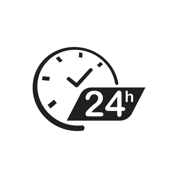 Шаблон дизайна векторной иллюстрации 24 часа - Вектор,изображение