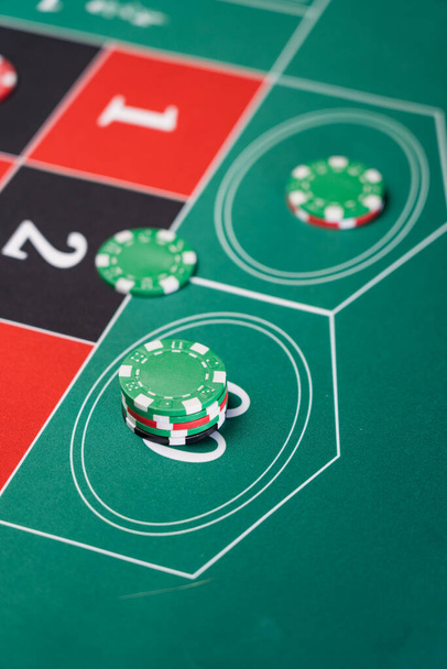Roulette table close up at the Casino - Selective Focus - Foto, Imagen