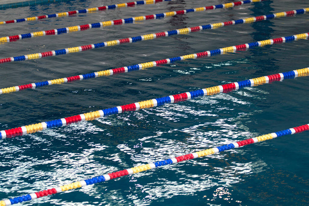 close-up shot of lane in pool as background - Zdjęcie, obraz