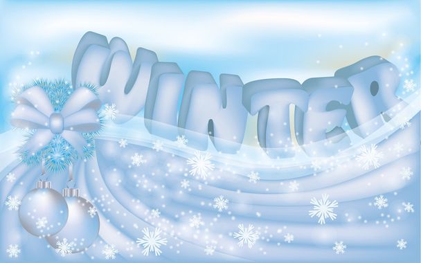 Winter greeting banner, vector illustration - Вектор, зображення