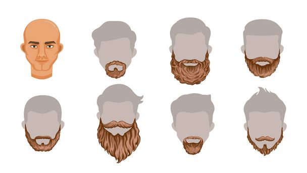 Beard set vector ilustración
 - Vector, Imagen