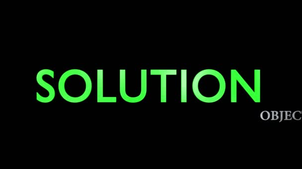 Lösung oder Zukunftskonzept wordcloud. Lösungen für das Endergebnis finden - Videoanimation - Filmmaterial, Video