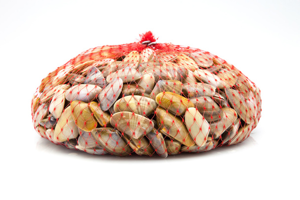 saco de amêijoas frescas
 - Foto, Imagem