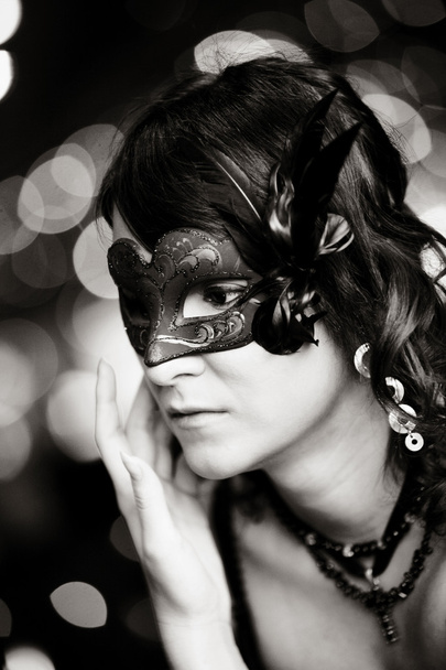 Girl in venetian mask - Photo, Image