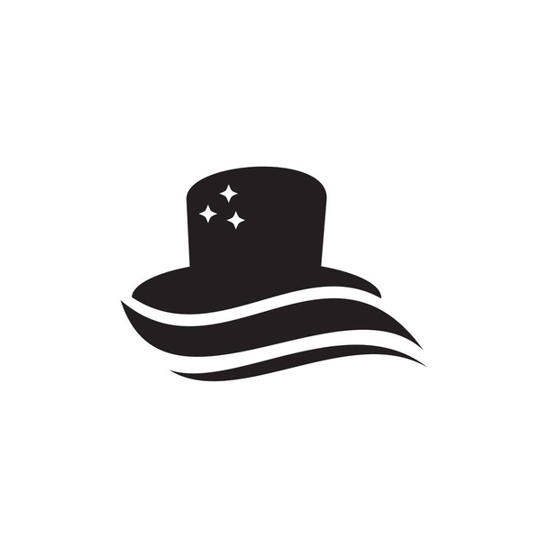 Sihirbaz şapkası simgesi logo tasarım şablonu - Vektör, Görsel