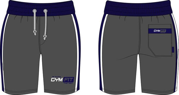man shorts gym fitness technical template - Vector, Image