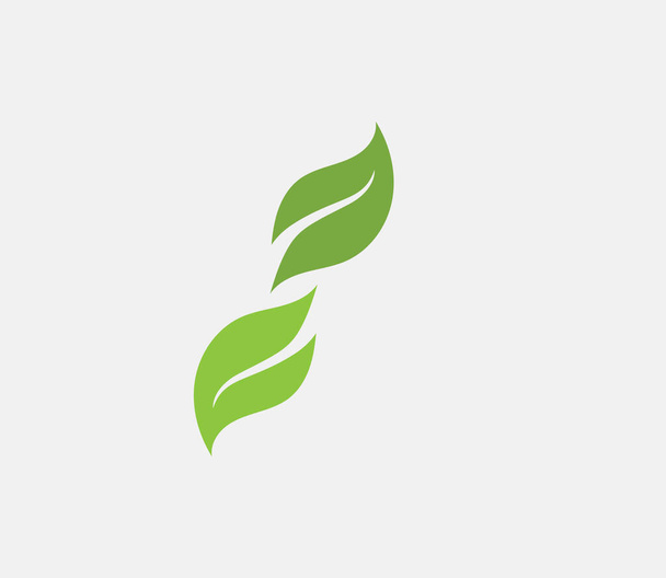 エコアイコン緑の葉ベクトルイラスト - ベクター画像