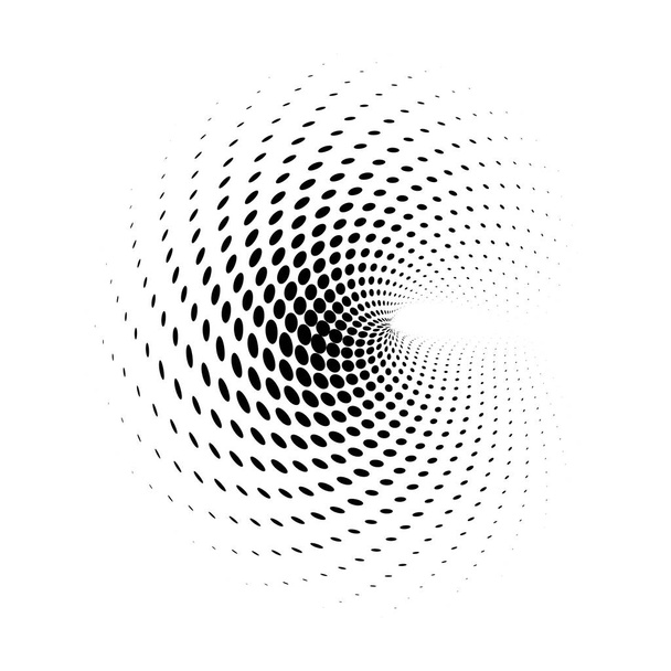 Designové prvky. 3D shell víření kruhu elegantní tvar. Abstraktní kruhové logo prvek černý na bílém pozadí izolované. Kreativní umění. Vektorová ilustrace EPS 10 digital pro propagaci nového produktu - Vektor, obrázek