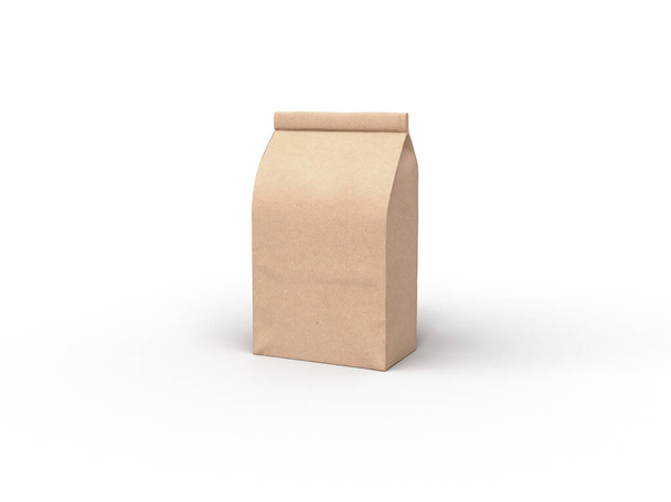 La conception de modèle d'emballage de sac de faisceau de café sur fond de scène studio gris clair
 - Photo, image