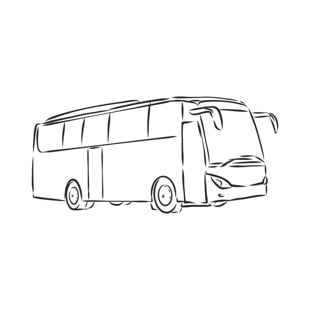 современный символ автобуса, очерченный векторный значок
 - Вектор,изображение