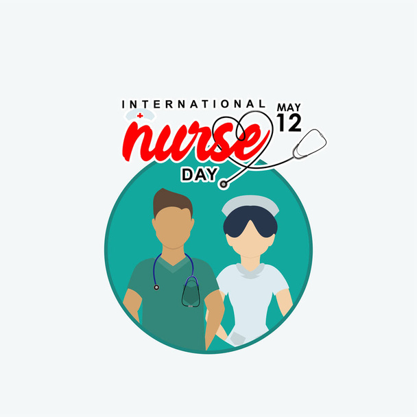 Illustration vectorielle de conception de la Journée internationale des infirmières
 - Vecteur, image