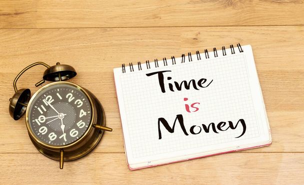 Time is money concept, alarm showing alarm 7 o' Clock  - Фото, зображення