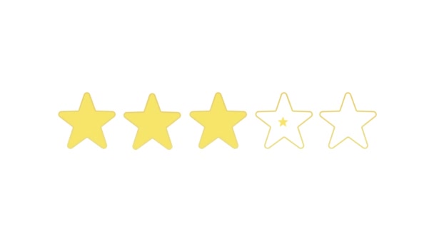 Vijf Rating Star Product Quality. Klantbeoordeling, Usability Evaluation, Feedback. - Video