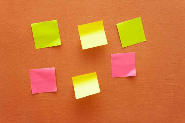 colorful sticky notes on wall background - Photo, Image