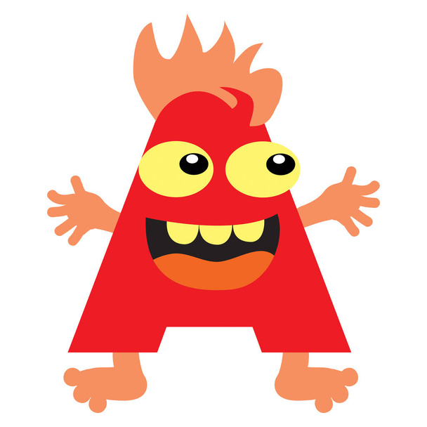 Mascot Alphabet for kids, Funny Alphabet for children vector illustration - Vektori, kuva