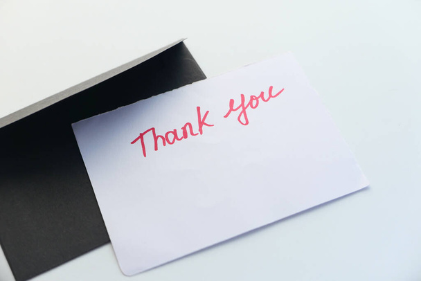 Envelope with Thank You Note - Zdjęcie, obraz