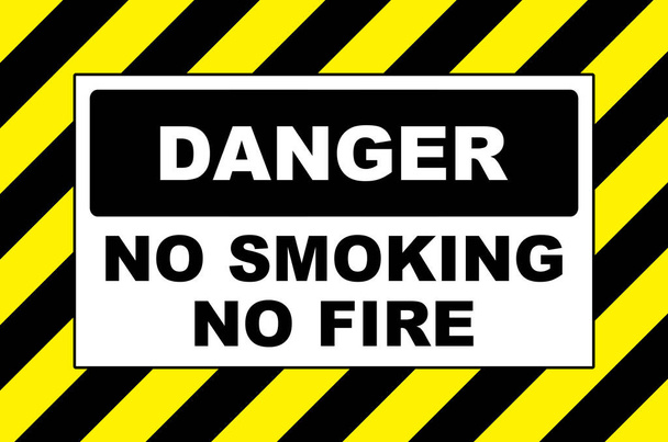 peligro no fumar no hay letrero de advertencia de incendio placa
 - Foto, Imagen
