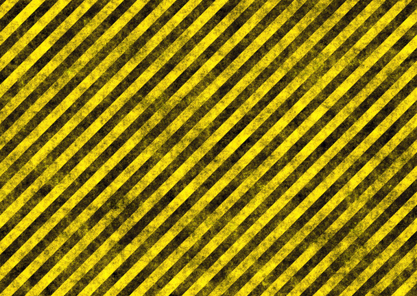 diagonal warning hazzard stripes  - Photo, Image