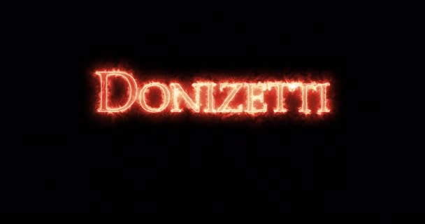 Donizetti escrito com fogo. Loop - Filmagem, Vídeo