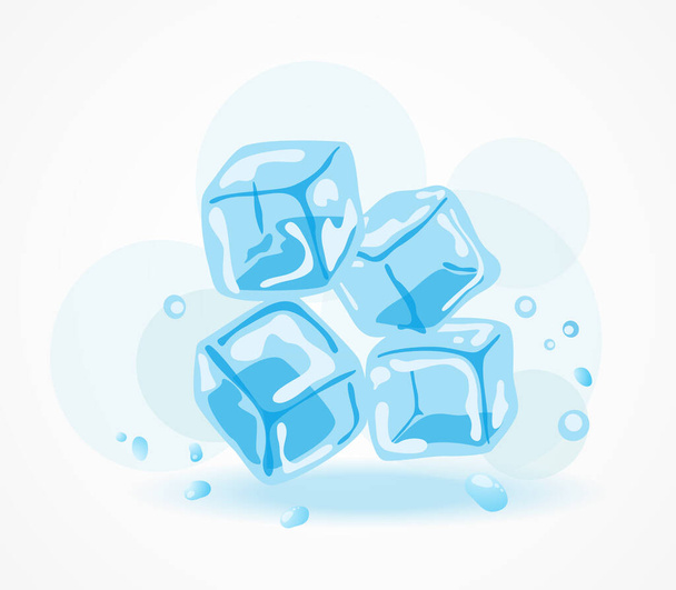 Cubos de hielo, ilustración vectorial - Vector, Imagen