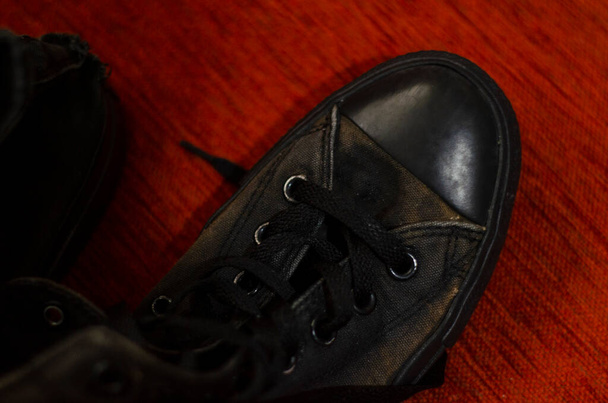 Ragged Noir Chaussures élégantes, Vintage Noir Chaussures élégantes
 - Photo, image