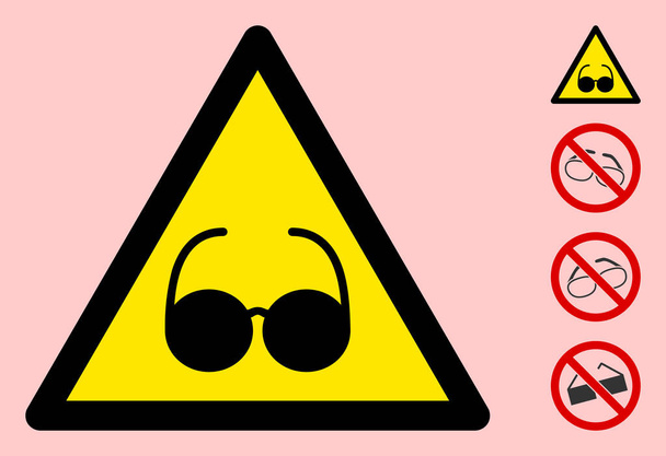 Vector Blind Warning Triangle Sign Icon - Vettoriali, immagini
