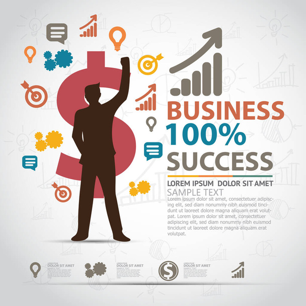 Business infographic template design vector illustration - Vektor, Bild